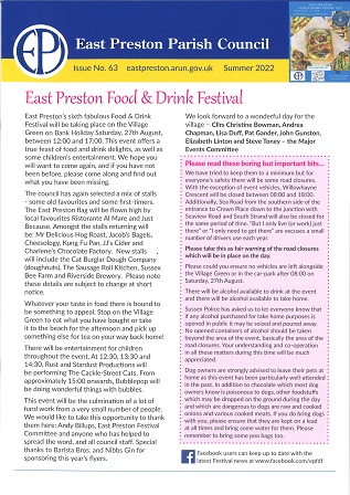 East Preston Parish Council Newsletter No 63 - Summer 2022