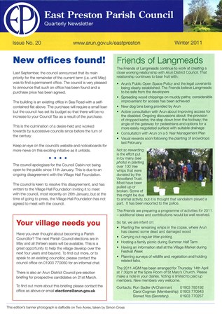 East Preston Parish Council Newsletter No 20 - Winter 2011