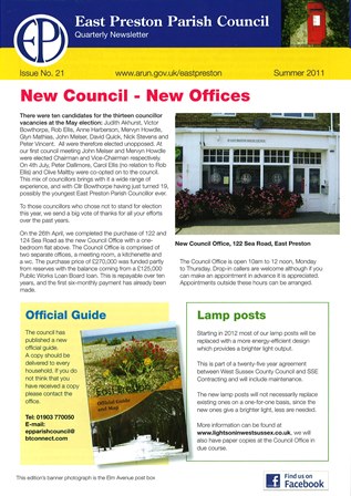 East Preston Parish Council Newsletter No 21 - Summer 2011