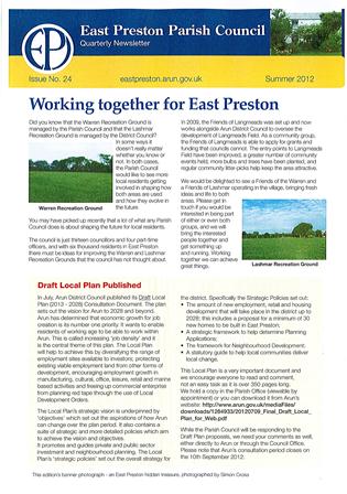 East Preston Parish Council Newsletter No 24 - Summer 2012