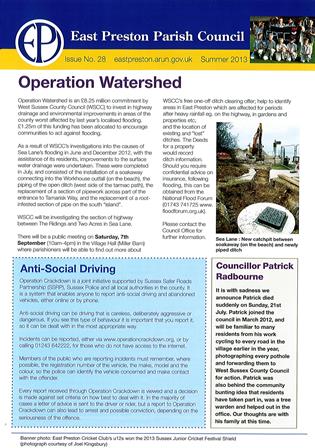 East Preston Parish Council Newsletter No 28 -Summer 2013