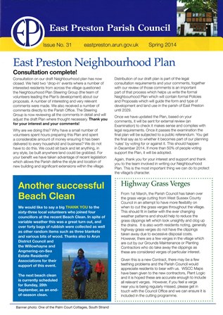 East Preston Parish Council Newsletter No 31 - Spring 2014