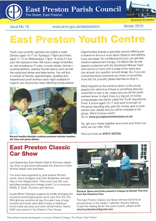 East Preston Parish Council Newsletter No 16 - Winter 2010