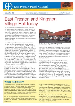 East Preston Parish Council Newsletter No 15 - Autumn 2009