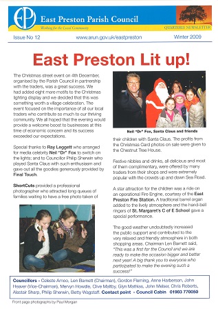 East Preston Parish Council Newsletter No 12 - Winter 2009